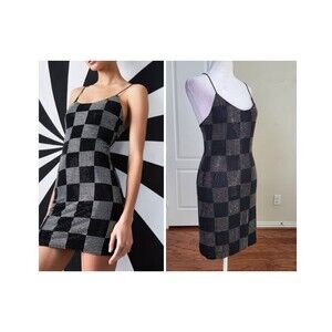 Alice Olivia Nelle Mini Dress Black Silver Women 4 Studded Party Girls Night Out